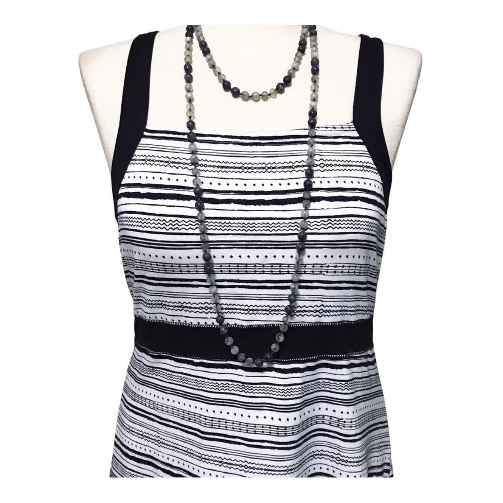 NEW Soybu Geo Wavy Striped Athletic Sporty Stretch Racerback Tank Dress Small - Picture 4 of 8